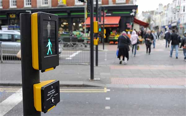 A pedestrian crossing